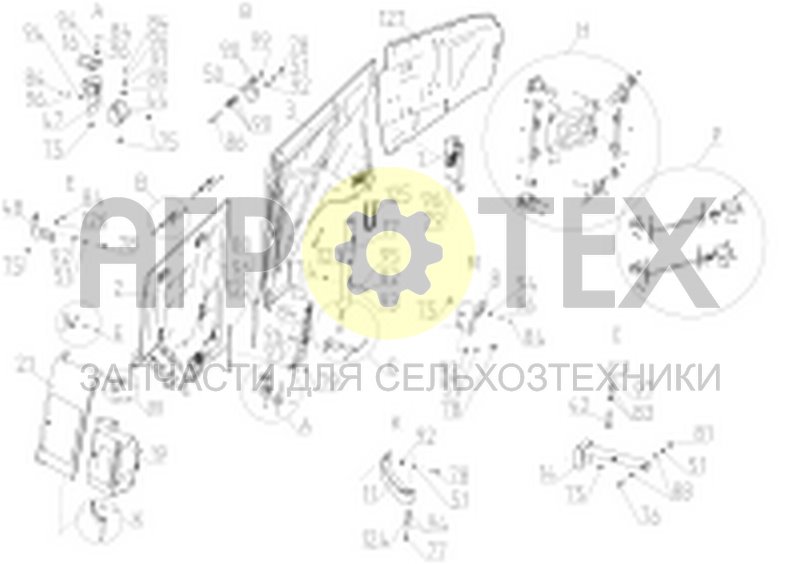 Чертеж Капоты (правая сторона) (T500.56.57.000Ф)